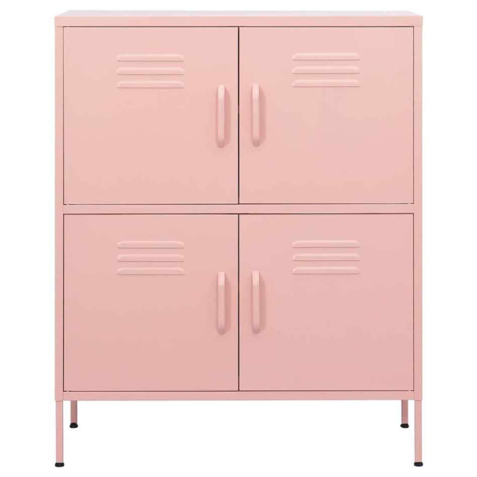 Armario de almacenamiento acero rosa 80x35x101,5