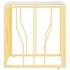 Mesa de centro de acero inoxidable y vidrio dorada 50x50x50