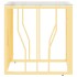 Mesa de centro de acero inoxidable y vidrio dorada 50x50x50