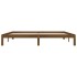 Estructura de cama madera maciza de pino marrón miel 200x200