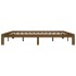 Estructura de cama madera maciza de pino marrón miel 200x200