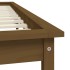 Estructura de cama madera maciza de pino marrón miel 160x200