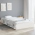 Estructura de cama madera maciza blanca 90x200