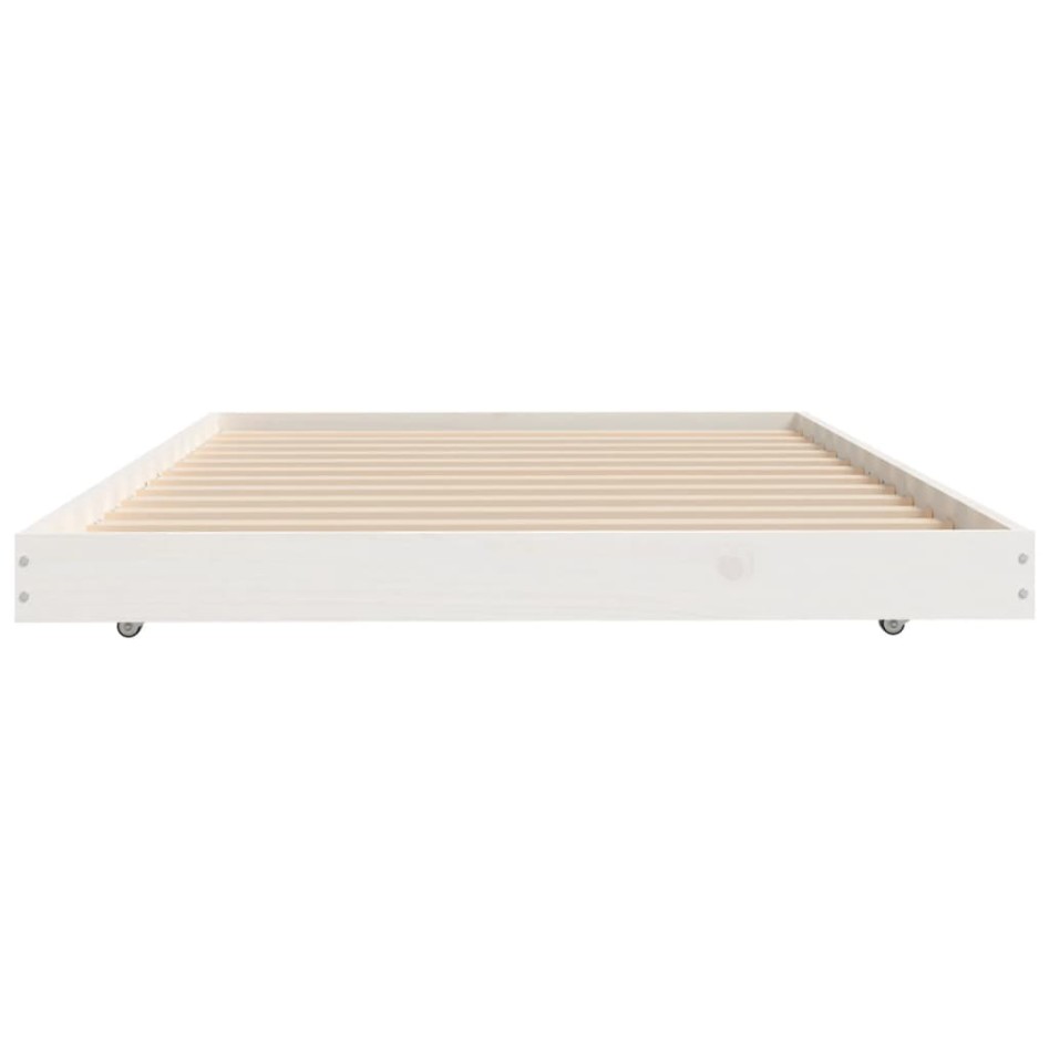 Estructura de cama madera maciza de pino blanco 100x200