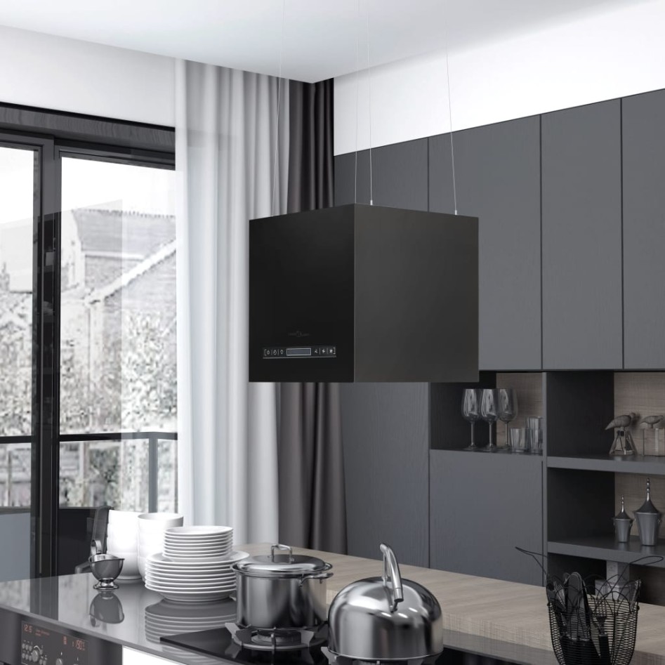 Campana extractora colgante táctil LCD acero recubierto 37