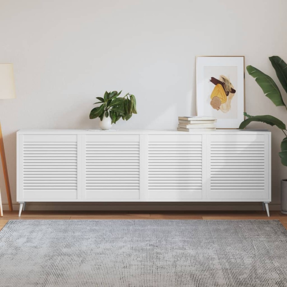 Puerta de armario lamas 4 uds madera pino blanco 61,5x59,4