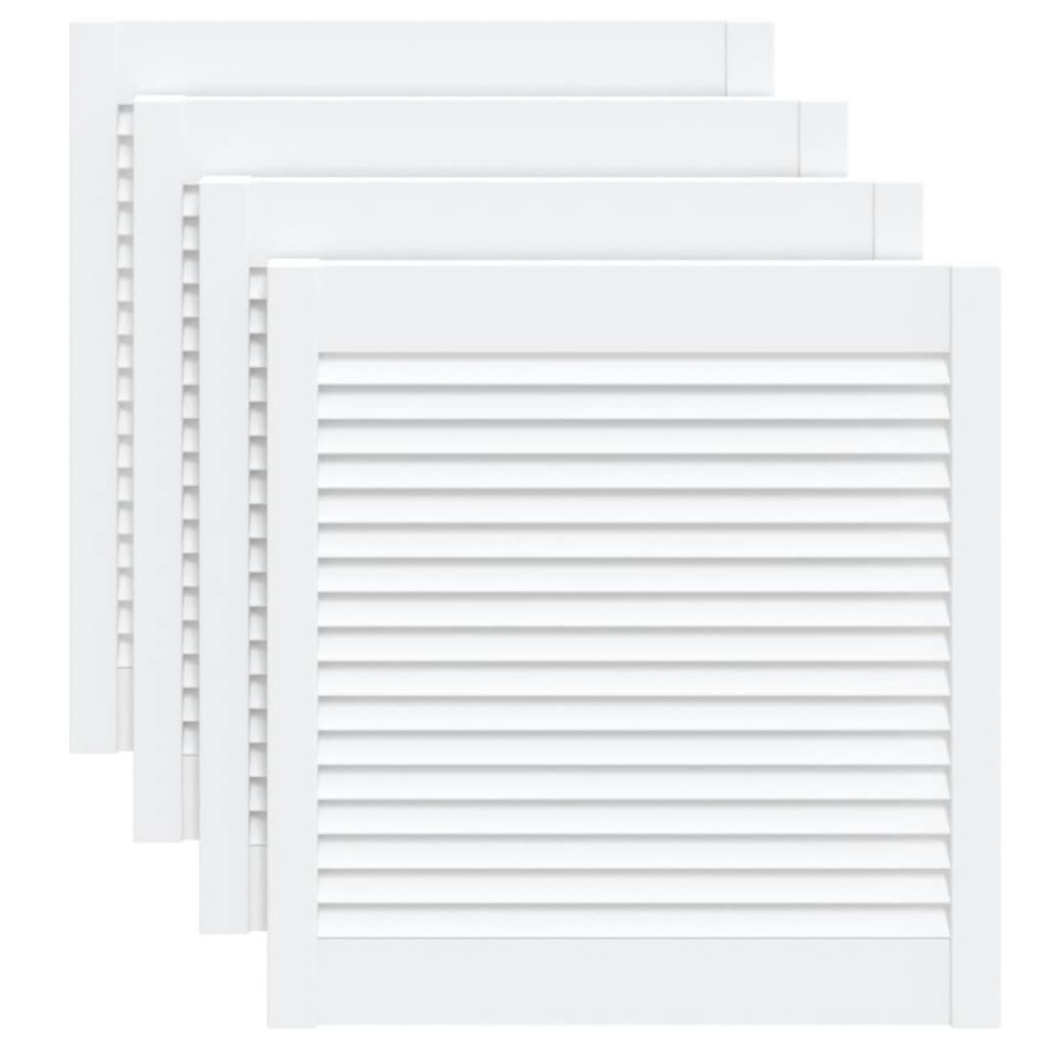 Puerta de armario lamas 4 uds madera pino blanco 61,5x59,4