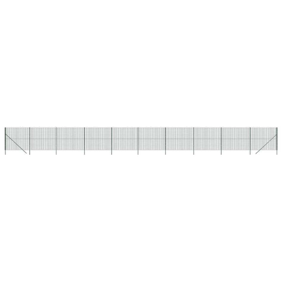 Cerca de alambre de acero galvanizado verde 2,2x25