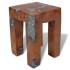 Taburete de madera maciza de teca y