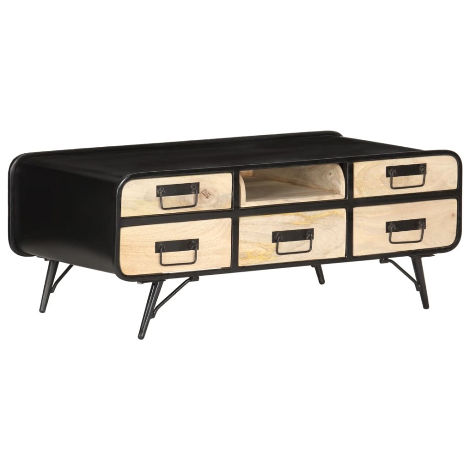 Mesa de centro madera maciza de mango 100x50x40