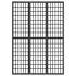 Biombo plegable con 3 paneles estilo japonés negro 120x170