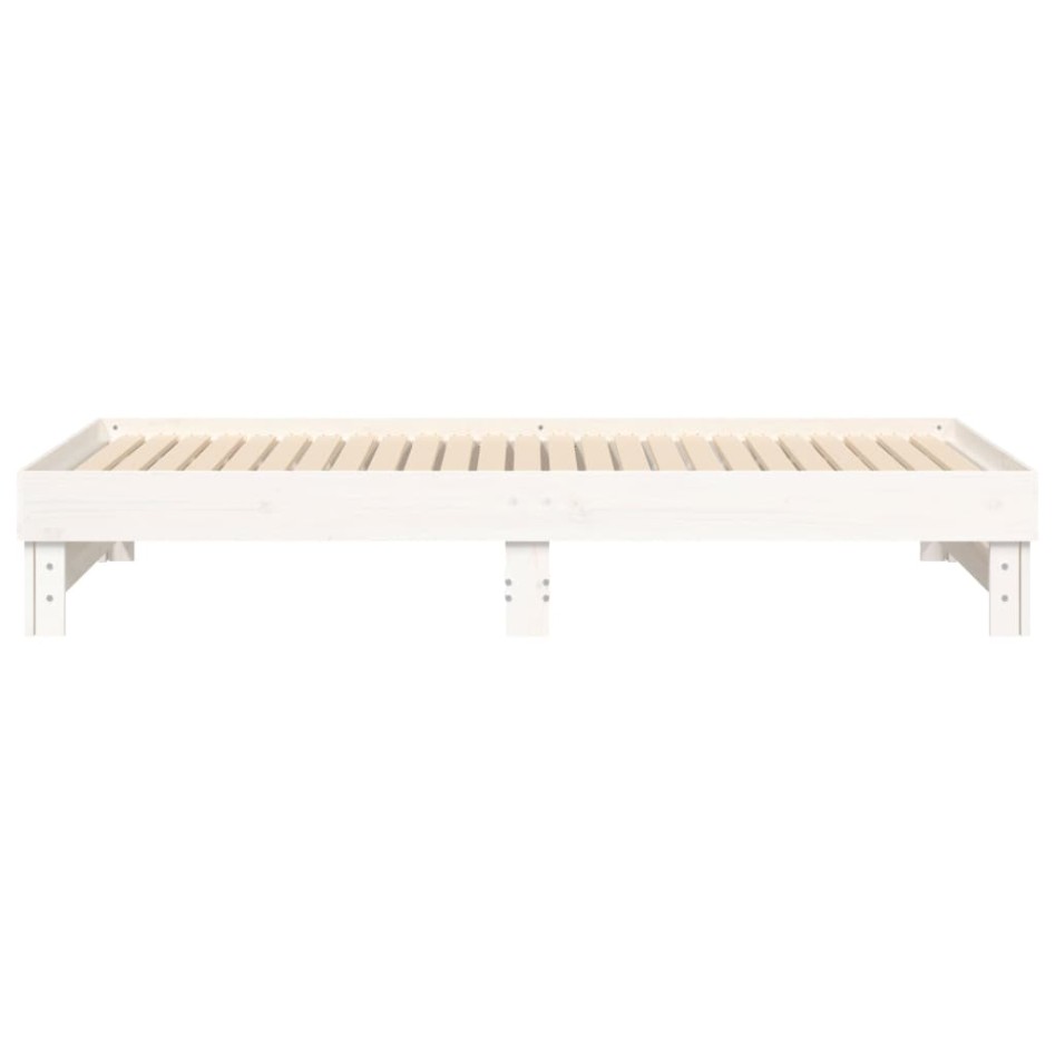 Sofá cama extraíble madera maciza de pino blanco 2x(100x200)