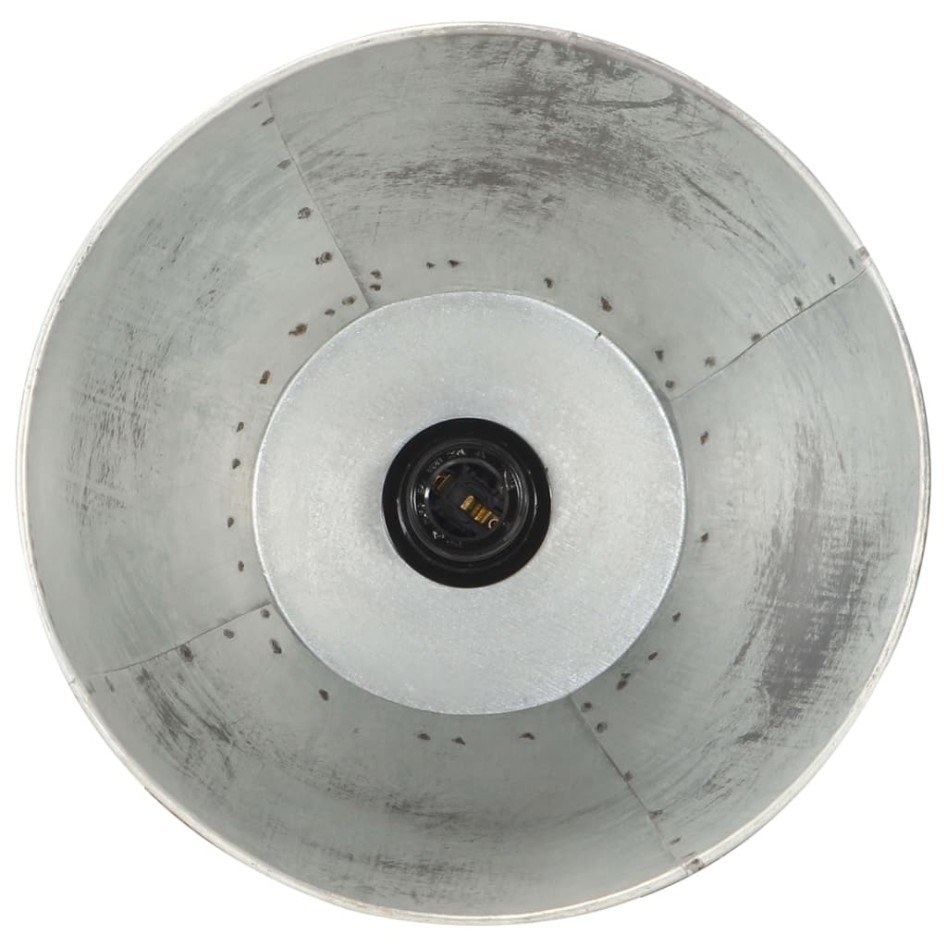 Lámpara de pie 3 pzas madera maciza de mango plateada