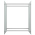 Leñero de vidrio templado blanco 80x35x100