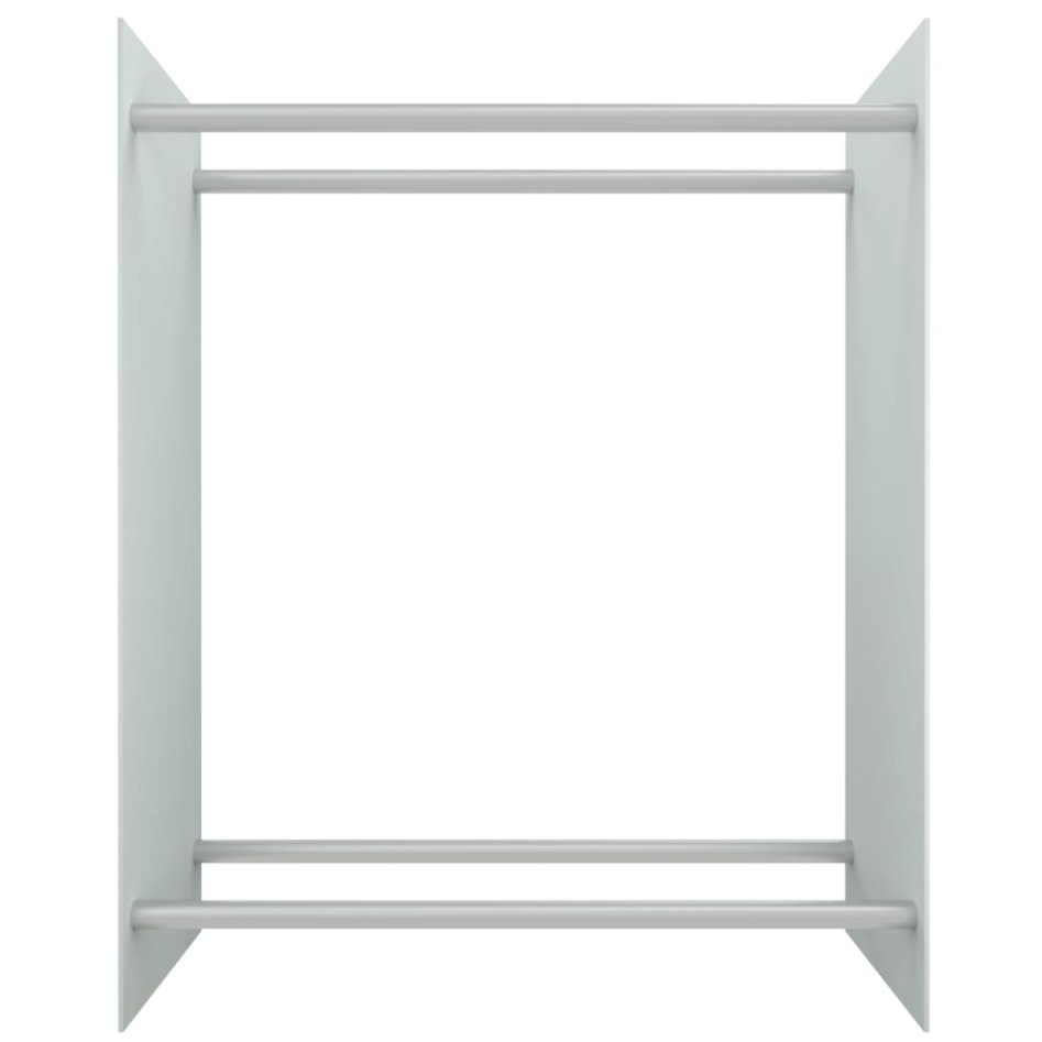 Leñero de vidrio templado blanco 80x35x100