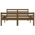 Estructura de cama madera maciza marrón miel 140x190