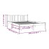 Estructura de cama doble madera maciza negra 135x190