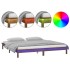 Estructura de cama con LED madera maciza marrón miel 120x200