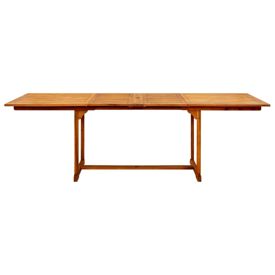 Mesa de comedor jardín madera maciza acacia (160-240)x100x75