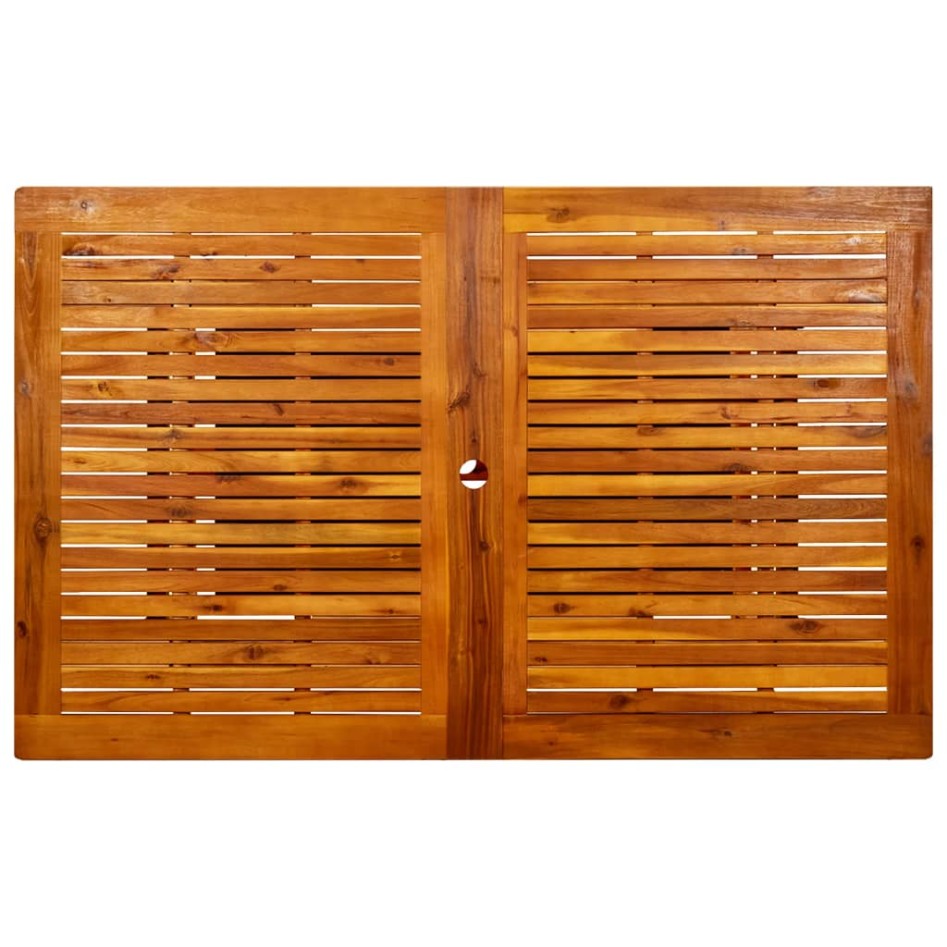 Mesa de comedor jardín madera maciza acacia (160-240)x100x75