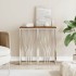 Mesa consola acero inoxidable madera maciza reciclada