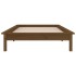 Estructura de cama con LED madera maciza marrón miel 90x200