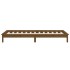 Estructura de cama con LED madera maciza marrón miel 90x200
