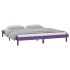 Estructura de cama con LED madera maciza marrón miel 120x190