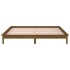 Estructura de cama con LED madera maciza marrón miel 120x190