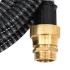 Manguera de succión con conectores de latón PVC negro 29 mm