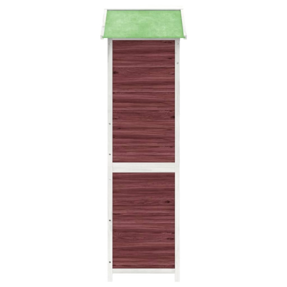 Cobertizo herramientas jardín madera pino moca 120x53,5x170