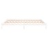Estructura de cama con LEDs madera maciza blanca 150x200