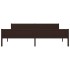 Estructura de cama madera maciza pino marrón oscuro 200x200