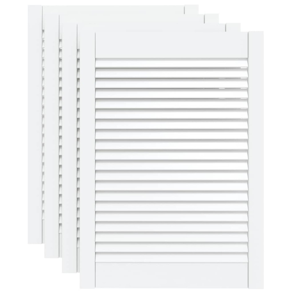 Puerta de armario lamas 4 uds madera pino blanco 69x49,4