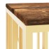 Mesa de centro acero inoxidable madera maciza reciclada