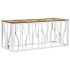 Mesa de centro acero inoxidable y madera reciclada