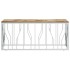 Mesa de centro acero inoxidable y madera reciclada