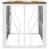 Mesa de centro acero inoxidable y madera reciclada