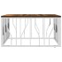 Mesa de centro acero inoxidable y madera reciclada