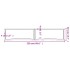 Tablero mesa madera tratada borde vivo marrón 220x40x(2-6)