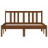 Estructura de cama madera maciza marrón miel 120x200