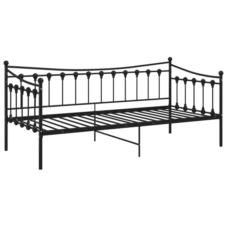 Estructura de sofá cama de metal negro 90x200