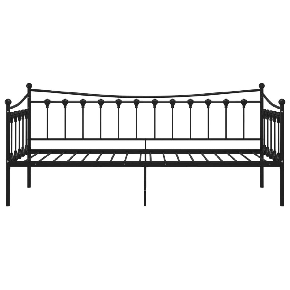 Estructura de sofá cama de metal negro 90x200