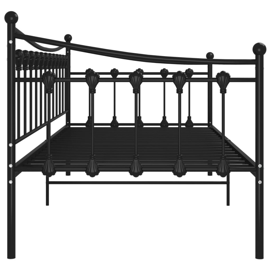 Estructura de sofá cama de metal negro 90x200