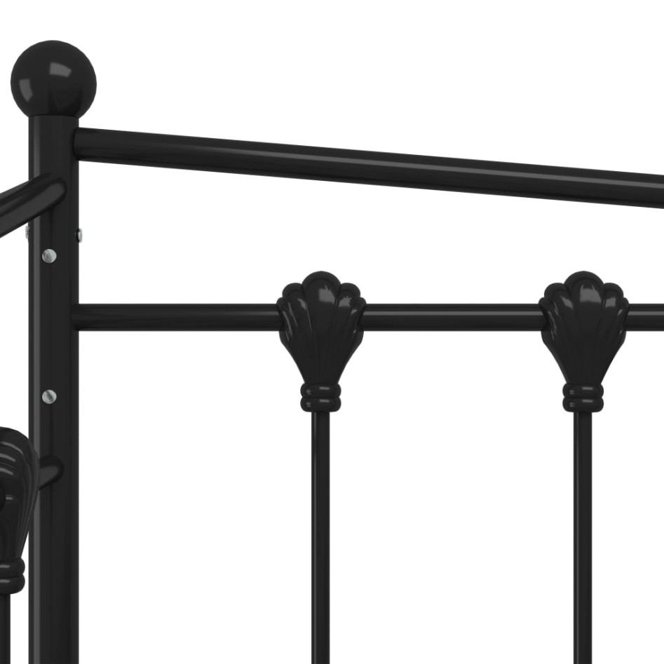 Estructura de sofá cama de metal negro 90x200