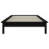 Estructura de cama madera maciza de pino negra 100x200