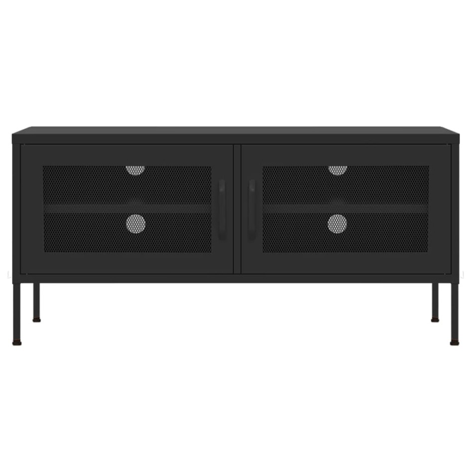 Mueble para TV de acero negro 105x35x50