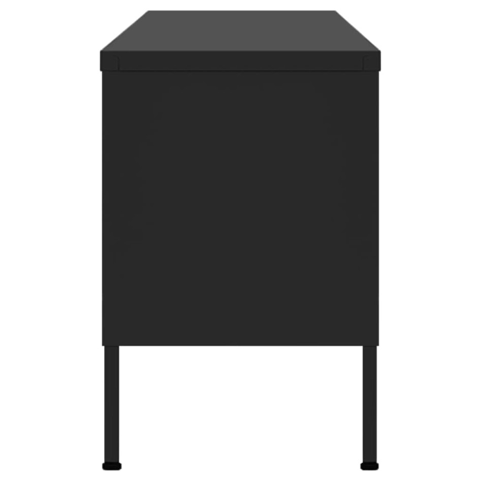 Mueble para TV de acero negro 105x35x50
