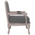 Sillón de tela gris oscuro 64x64x90
