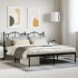 Estructura de cama con cabecero metal negro 180x200